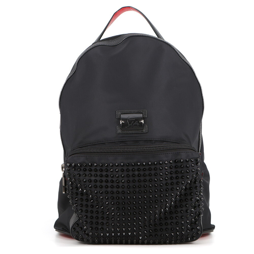 Christian Louboutin studded nylon backpack, backpack in black, handbag,